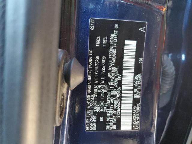 2T2HZMAA2NC259766 - 2022 LEXUS RX 350 BLUE photo 13