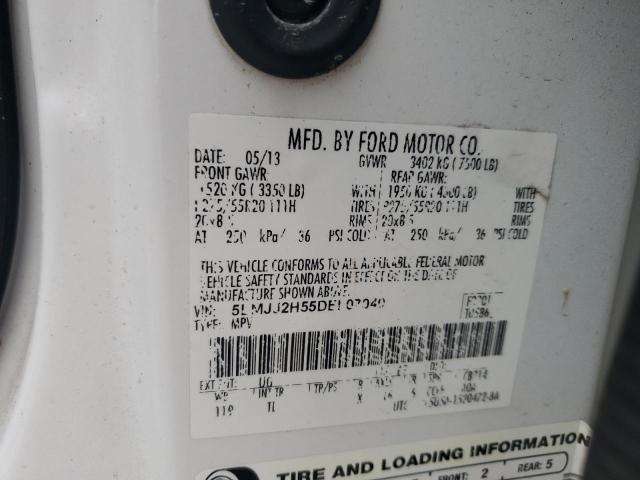 5LMJJ2H55DEL07940 - 2013 LINCOLN NAVIGATOR WHITE photo 13