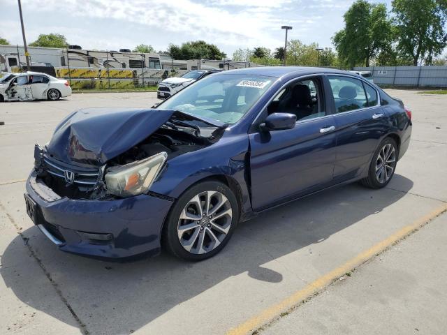 1HGCR2F59EA146787 - 2014 HONDA ACCORD SPORT BLUE photo 1