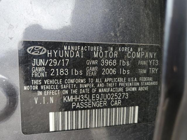 KMHH35LE9JU025273 - 2018 HYUNDAI ELANTRA GT GRAY photo 13