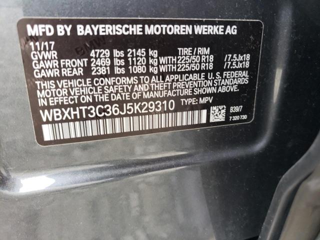 WBXHT3C36J5K29310 - 2018 BMW X1 XDRIVE28I GRAY photo 13