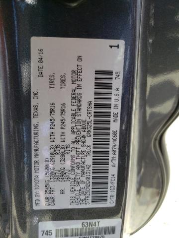 5TFRZ5CN2GX013142 - 2016 TOYOTA TACOMA ACCESS CAB ნაცრისფერი ფოტო 13