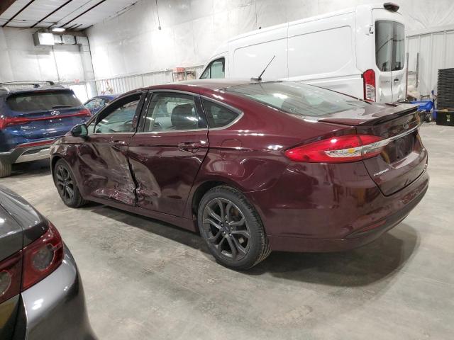 3FA6P0HD4JR126821 - 2018 FORD FUSION SE BURGUNDY photo 2