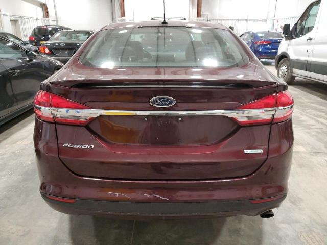 3FA6P0HD4JR126821 - 2018 FORD FUSION SE BURGUNDY photo 6