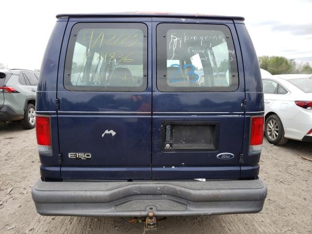 1FMRE11W45HB19059 - 2005 FORD ECONOLINE E150 WAGON BLUE photo 6