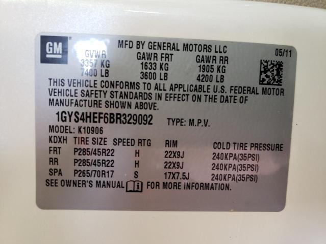 1GYS4HEF6BR329092 - 2011 CADILLAC ESCALADE ESV LUXURY CREAM photo 14