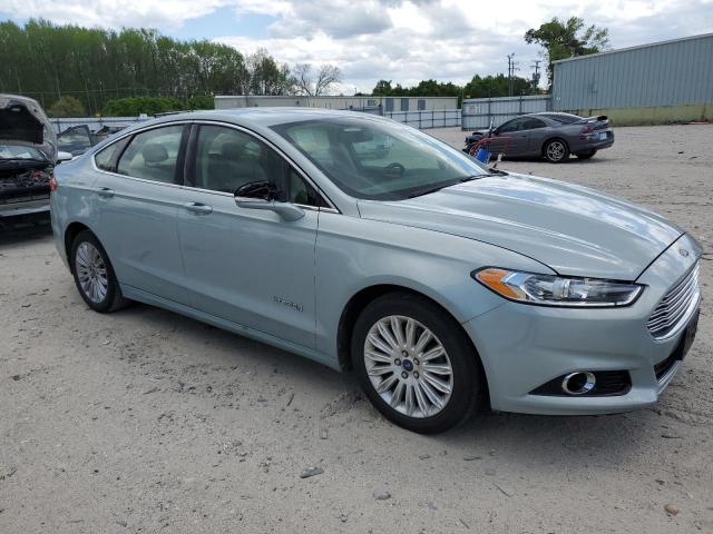 3FA6P0LU6DR117047 - 2013 FORD FUSION SE HYBRID BLUE photo 4