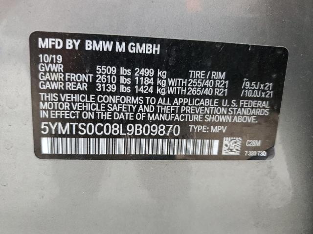 5YMTS0C08L9B09870 - 2020 BMW X3 M COMPETITION SILVER photo 14