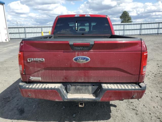 1FTEW1CP5GKE71630 - 2016 FORD F150 SUPERCREW RED photo 6