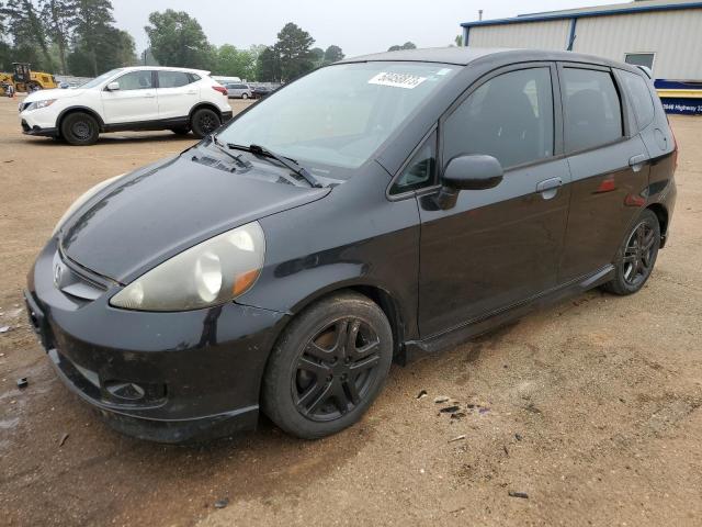 JHMGD38657S020643 - 2007 HONDA FIT S BLACK photo 1