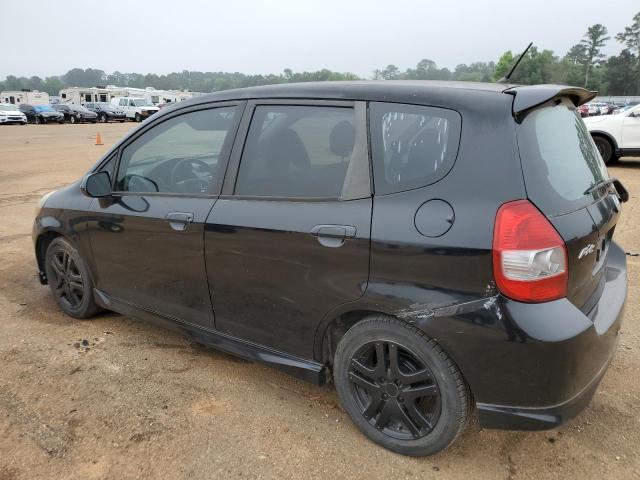 JHMGD38657S020643 - 2007 HONDA FIT S BLACK photo 2