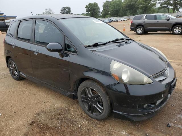 JHMGD38657S020643 - 2007 HONDA FIT S BLACK photo 4