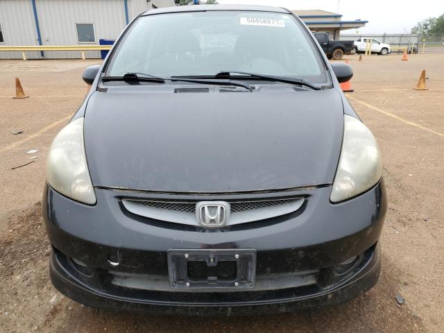 JHMGD38657S020643 - 2007 HONDA FIT S BLACK photo 5