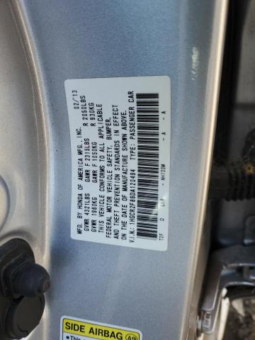 1HGCR2F86DA120494 - 2013 HONDA ACCORD EXL SILVER photo 12