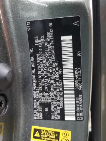 5TDKKRFH6ES006622 - 2014 TOYOTA HIGHLANDER XLE 绿色 照片 13