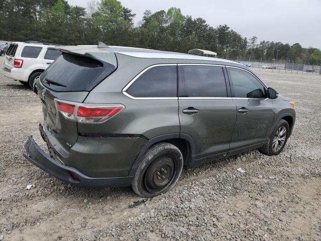 5TDKKRFH6ES006622 - 2014 TOYOTA HIGHLANDER XLE 绿色 照片 3