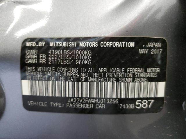 JA32V2FW4HU013256 - 2017 MITSUBISHI LANCER ES GRAY photo 12