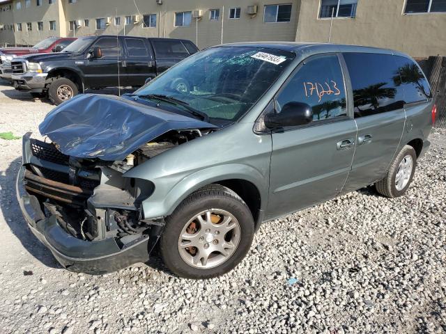 1D4GP45R24B504040 - 2004 DODGE CARAVAN SXT GREEN photo 1