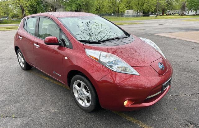 JN1AZ0CP5CT024870 - 2012 NISSAN LEAF SV MAROON photo 1