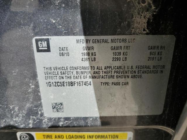 1G1ZC5E18BF167454 - 2011 CHEVROLET MALIBU 1LT 灰色 照片 12