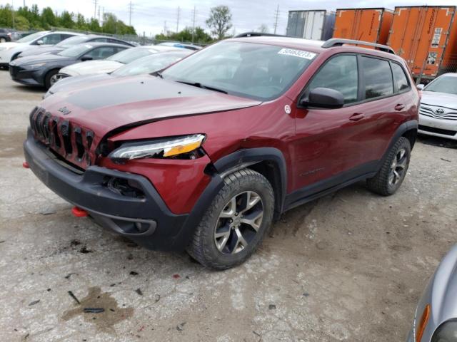 1C4PJMBSXEW188113 - 2014 JEEP CHEROKEE TRAILHAWK RED photo 1
