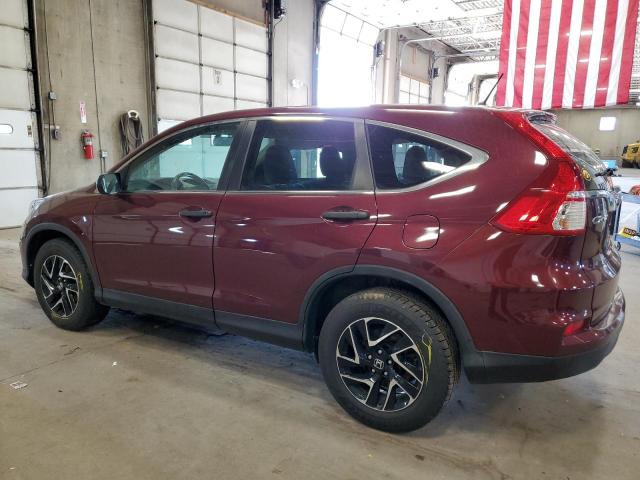 5J6RM4H48GL094917 - 2016 HONDA CR-V SE MAROON photo 2