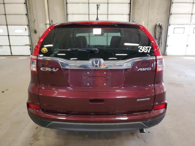 5J6RM4H48GL094917 - 2016 HONDA CR-V SE MAROON photo 6