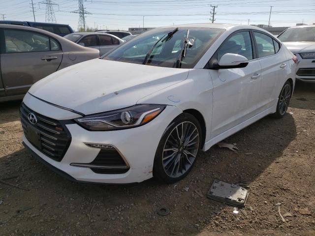 KMHD04LB6JU719300 - 2018 HYUNDAI ELANTRA SPORT WHITE photo 1