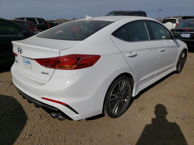 KMHD04LB6JU719300 - 2018 HYUNDAI ELANTRA SPORT WHITE photo 3