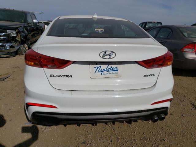 KMHD04LB6JU719300 - 2018 HYUNDAI ELANTRA SPORT WHITE photo 6