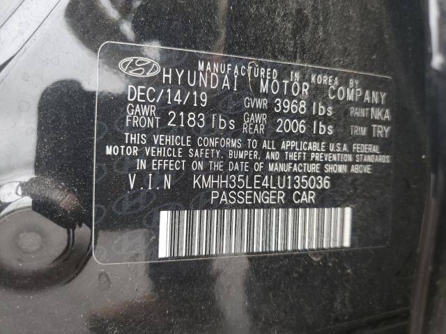 KMHH35LE4LU135036 - 2020 HYUNDAI ELANTRA GT BLACK photo 12