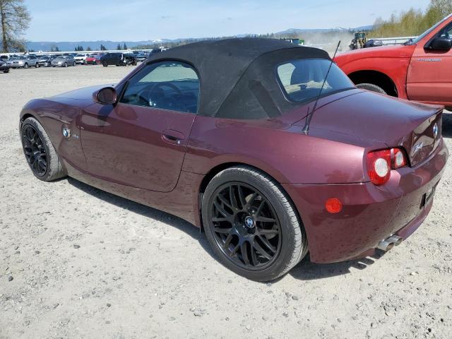 4USBT33545LS57476 - 2005 BMW Z4 2.5 BURGUNDY photo 2