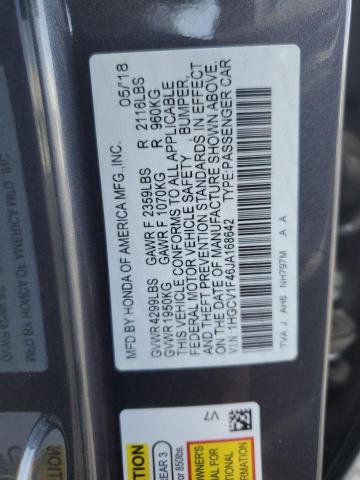 1HGCV1F46JA168642 - 2018 HONDA ACCORD EX GRAY photo 12