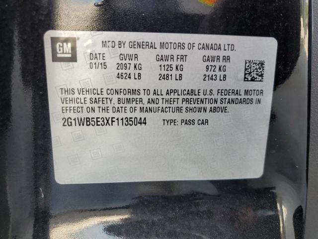 2G1WB5E3XF1135044 - 2015 CHEVROLET IMPALA LIM LT BLACK photo 12