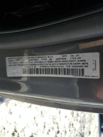 3VWBM31Y85M370262 - 2005 VOLKSWAGEN NEW BEETLE GL 灰色 照片 13