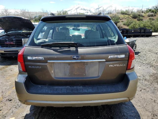 4S4BP60C187354366 - 2008 SUBARU OUTBACK BLACK photo 6