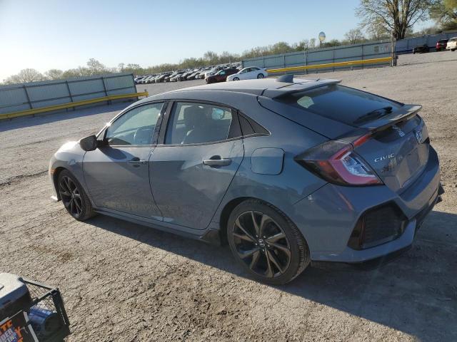 SHHFK7H97KU213725 - 2019 HONDA CIVIC SPORT TOURING GRAY photo 2