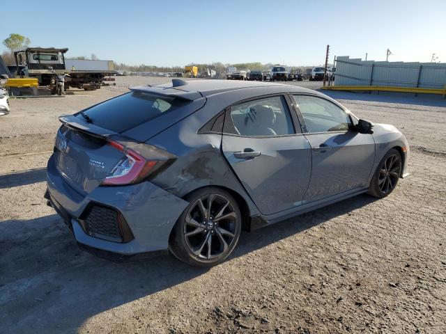 SHHFK7H97KU213725 - 2019 HONDA CIVIC SPORT TOURING GRAY photo 3