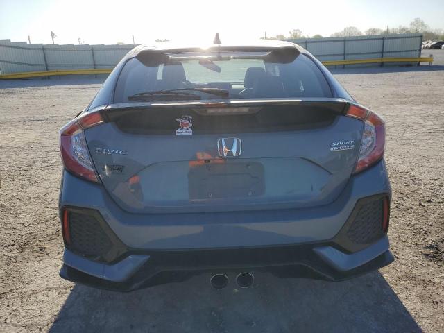 SHHFK7H97KU213725 - 2019 HONDA CIVIC SPORT TOURING GRAY photo 6