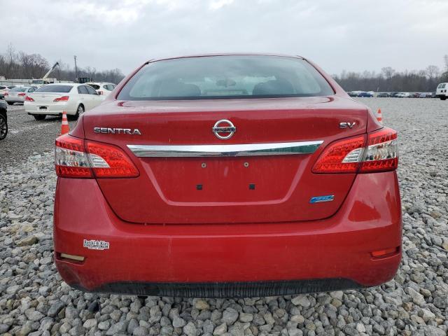 3N1AB7APXEL666119 - 2014 NISSAN SENTRA S RED photo 6