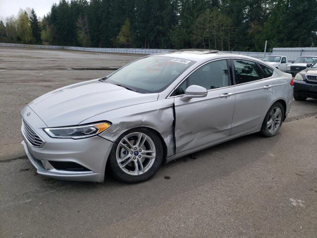 3FA6P0LU1JR168113 - 2018 FORD FUSION SE HYBRID SILVER photo 1