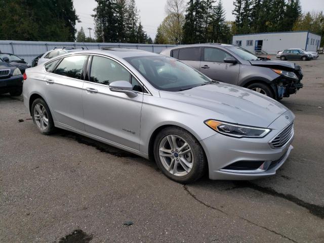 3FA6P0LU1JR168113 - 2018 FORD FUSION SE HYBRID SILVER photo 4