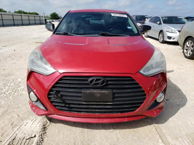 KMHTC6AE0DU162948 - 2013 HYUNDAI VELOSTER TURBO RED photo 5