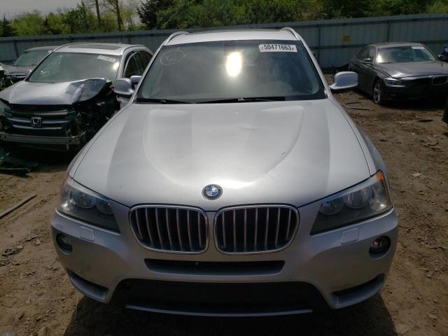 5UXWX9C55E0D30811 - 2014 BMW X3 XDRIVE28I SILVER photo 5