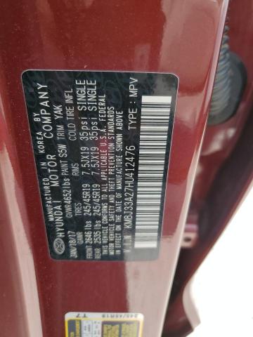 KM8J33A27HU412476 - 2017 HYUNDAI TUCSON LIMITED RED photo 13