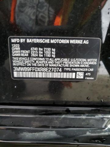 3MW89FF0XR8E27074 - 2024 BMW 330XI BLACK photo 12