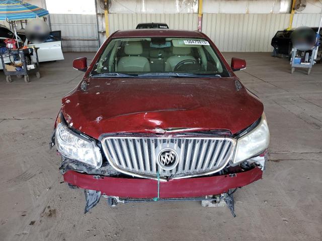 1G4GE5ED6BF315938 - 2011 BUICK LACROSSE CXS RED photo 5