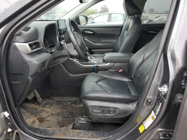 5TDGZRBH8MS550075 - 2021 TOYOTA HIGHLANDER XLE GRAY photo 7