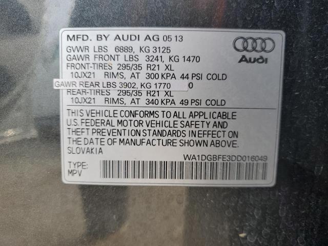 WA1DGBFE3DD016049 - 2013 AUDI Q7 PRESTIGE ნაცრისფერი ფოტო 14