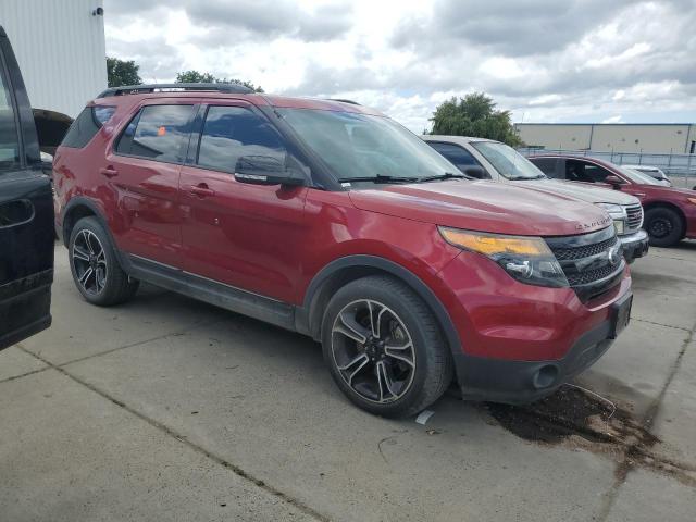 1FM5K8GT3FGC65764 - 2015 FORD EXPLORER SPORT RED photo 4